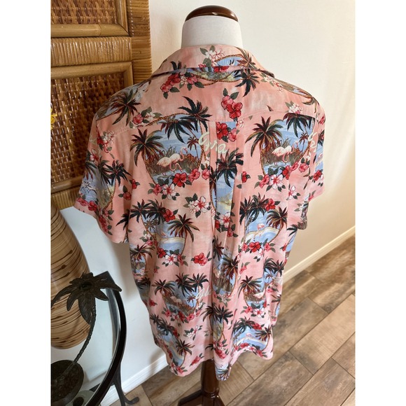 TOMMY BAHAMA "GREETINGS FROM FLORIDA " silk XL - Picture 6 of 11